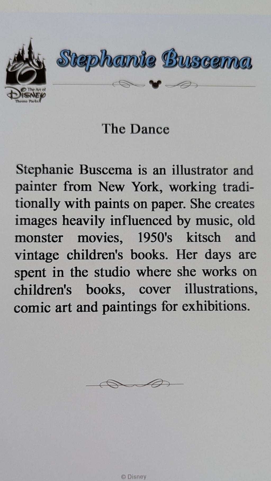 Disney Sleeping Beauty The Dance Print by Stephanie Buscema, matted art with Aurora, owl, and bunnies in forest card