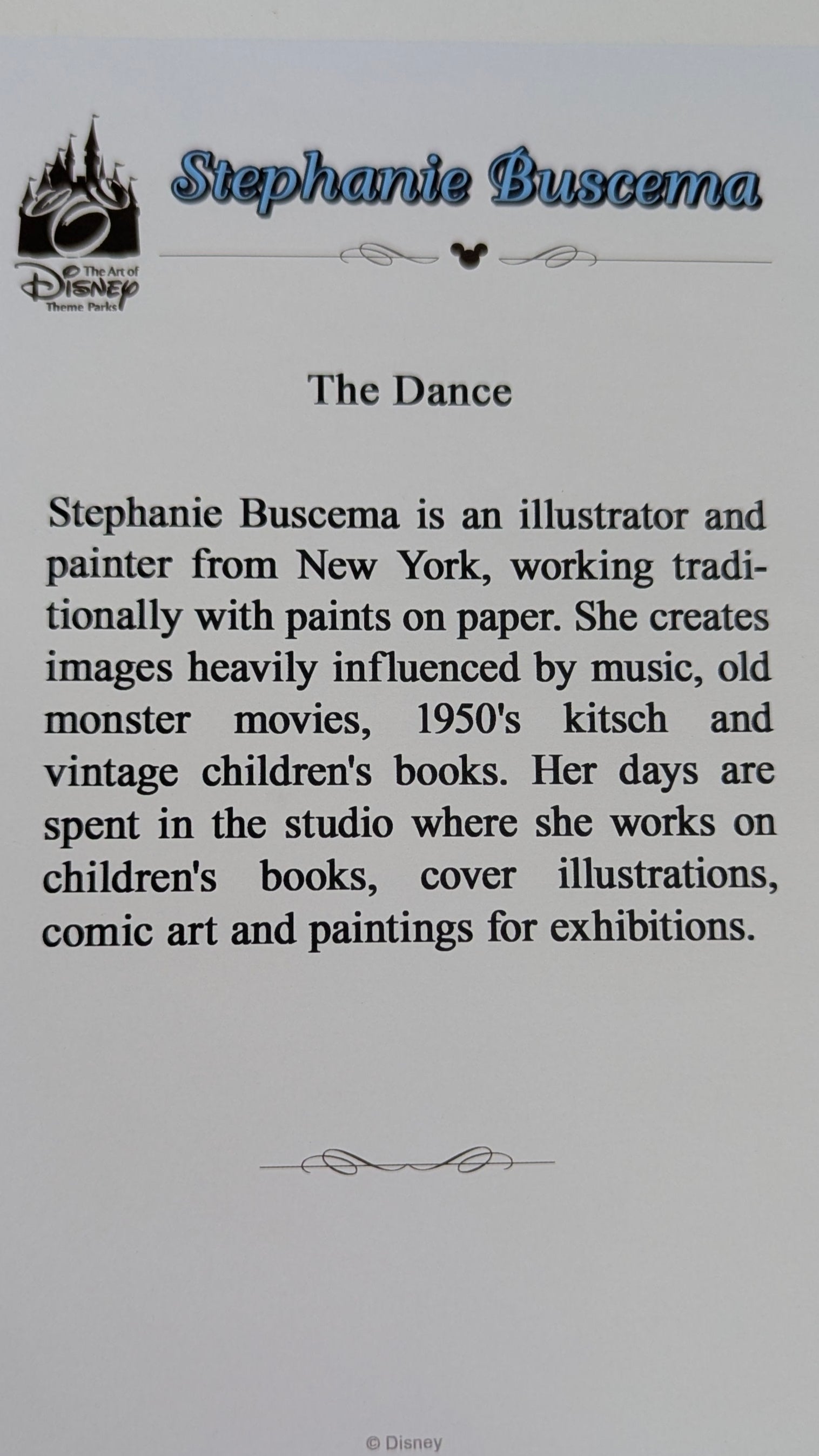 Disney Sleeping Beauty The Dance Print by Stephanie Buscema, matted art with Aurora, owl, and bunnies in forest card